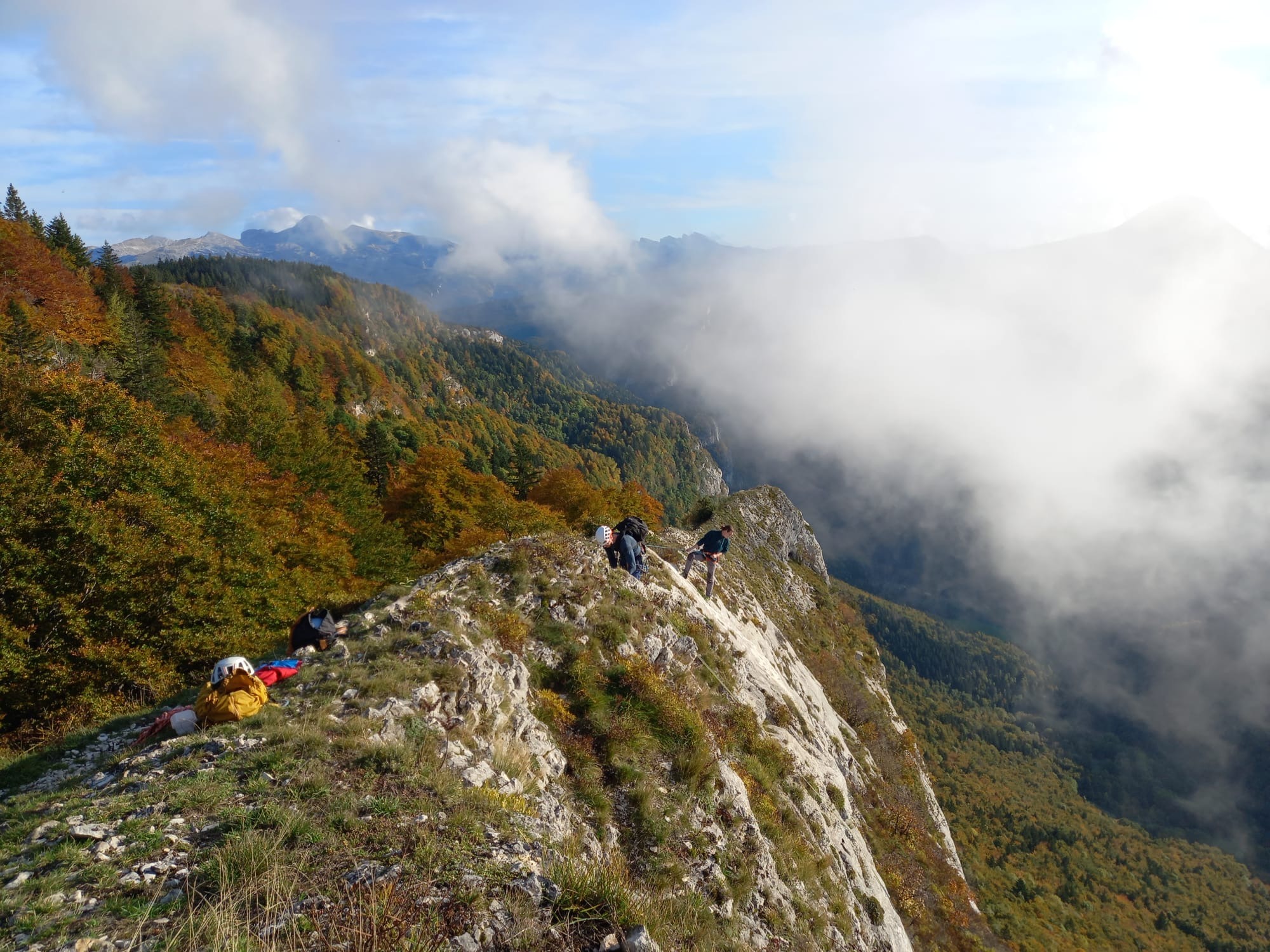 Arriver en haut de la voie