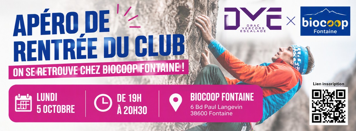 Apéro de rentrée du club, lundi 5 octobre de 19h à 20h30, Biocoop Fontaine, 6 Bd Paul Langevin, 38600 Fontaine