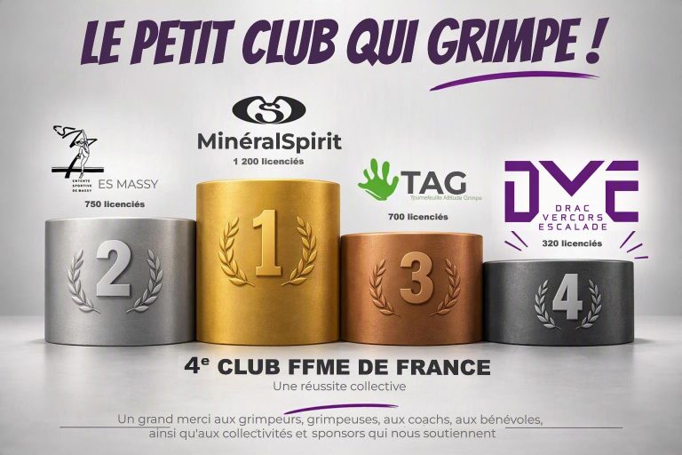 Drac Vercors Escalade au pied du podium national !